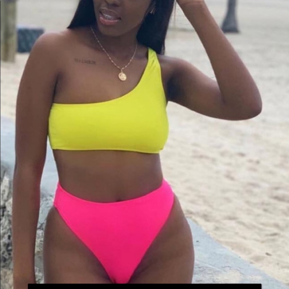 Pink lemonade two piece swimsuit